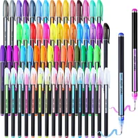 60Pcs Gel Pen Set - Glitter, Metallic, Neon & Pastel Water-Based Pens for Writing, Drawing & Journaling Art Supplies