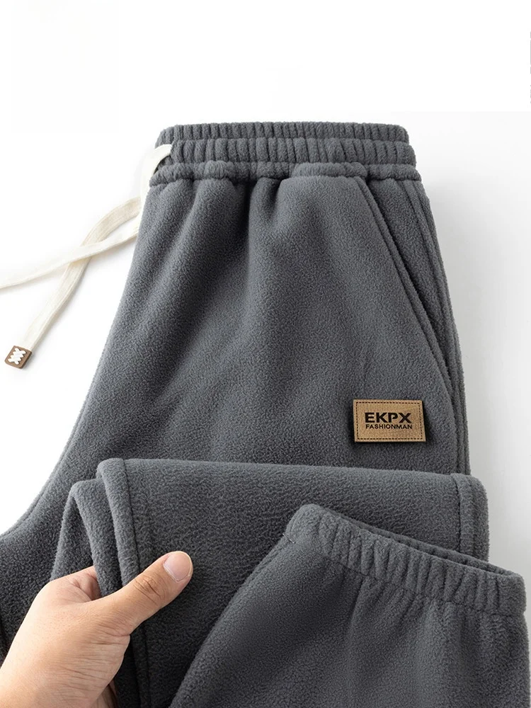 

Rn Men's Fce Lined Casual Pants Loose Fit Warm Trousers Straight Leg Polyester Fiber Busin Casual Sle Summer