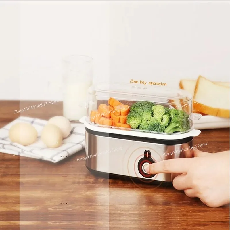 220V Electric 3-Egg Steamer - Multi-Function Breakfast Machine for Soft/Hard Boiled Eggs