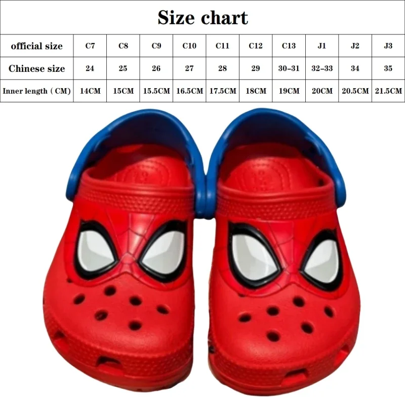 MINISO Marvel Cartoon cute Spider Man sandals children\'s non-slip beach shoes casual breathable EVA slippers clogs garden shoes