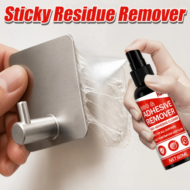 KJM Glue Remover Spray For Wall Hooks Double Sided Tape Car Decals Advertising Stickers Fast Adhesive Residue Cleaner