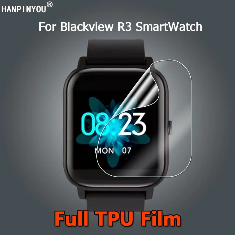 For Blackview R3 Pro / R5 SmartWatch Ultra Clear Slim Full Cover Soft TPU Hydrogel Film Screen Protector -Not Tempered Glass