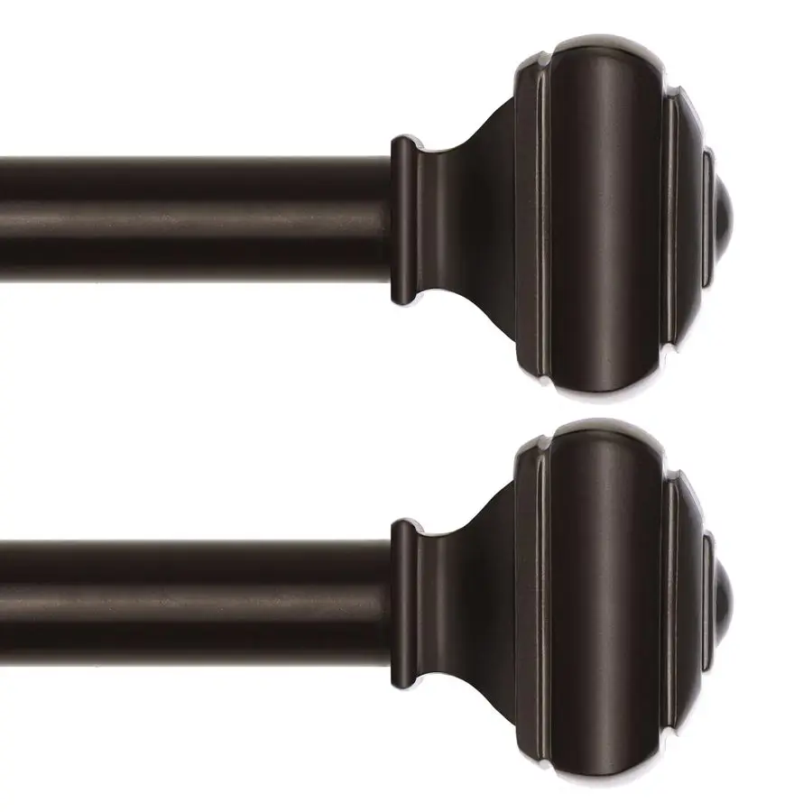 

Набор регулируемых карнизов для окон, 7 8-дюймовых бронзовых карнизов от 32 до 58 дюймов с кронштейнами, декоративная драпировка для сращивания