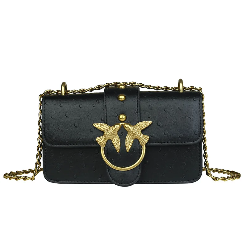 حقيبة صغيرة أنيقة جديدة للنساء | حقيبة مربعة منقوشة مطرزة فاخرة، سلسلة كروس عصرية غير رسمية #3