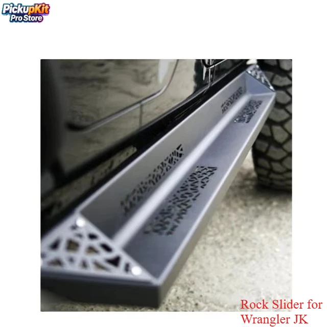 

Heavy Duty Steel Rock Slider Side Step Rocker Guard for Wrangler JK 4‑Door Unlimited (2007‑2018)