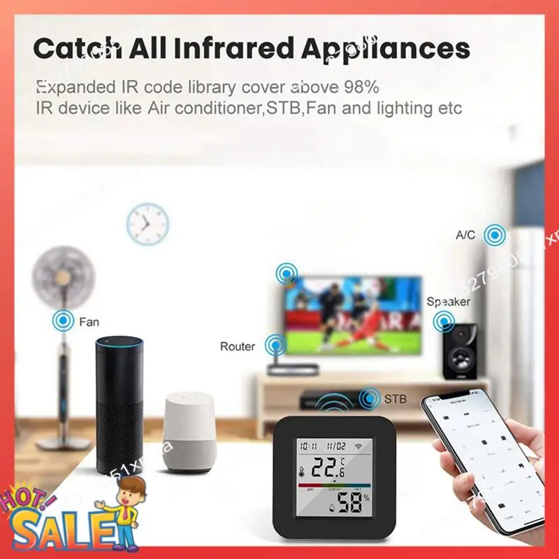 ABCL Tuya Wifi IR Universal Remote Control Temperature And Humidity Sensor Smart Life App Control Work With Alexa Google Home