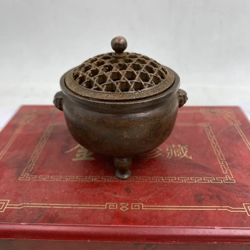 Antique Ming-Qing Period Decoration Small Incense Burner Domestic Sandalwood Small Stove Bronze Aroma Burner Decoration Various