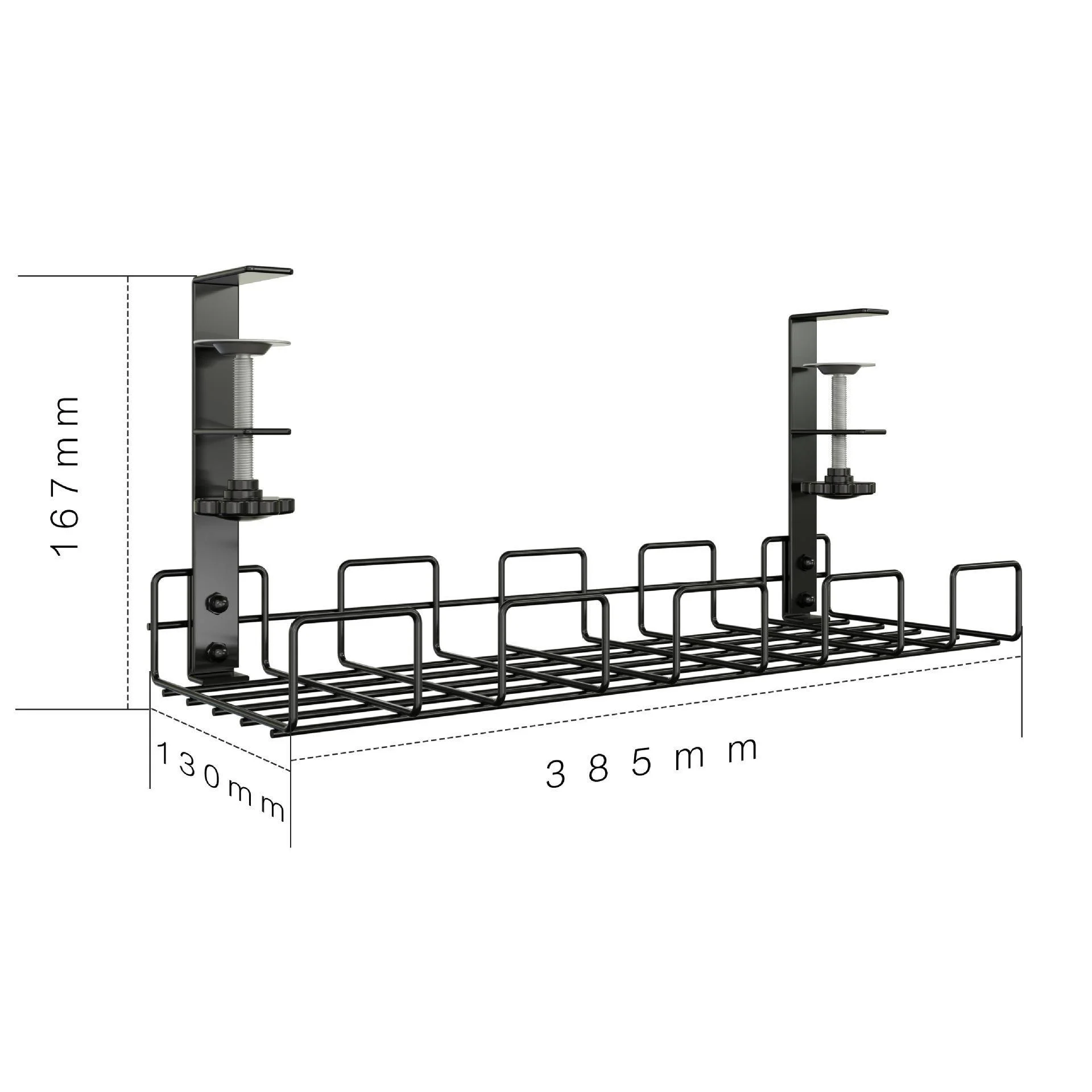 Under Table Storage Rack Metal Cable Management Tray Home Office Desk Wire Organizer No Punching Kitchen Storage Accessories