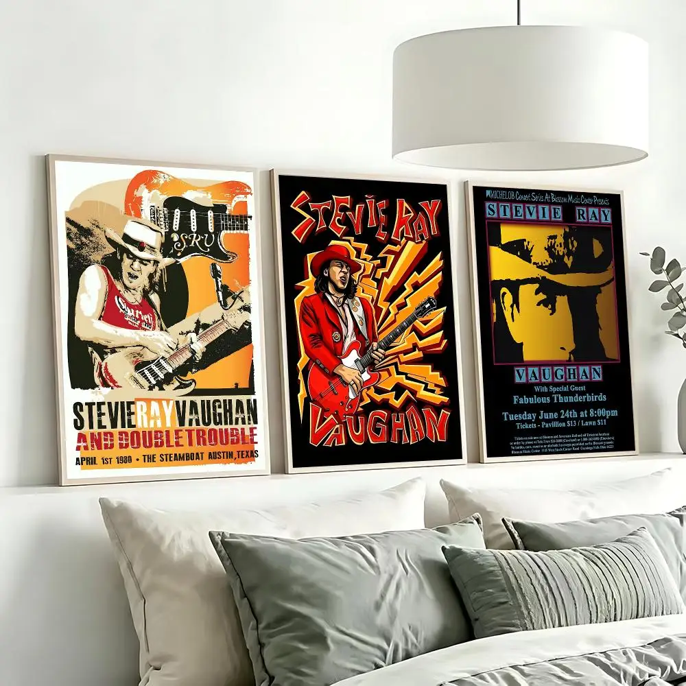 music Stevie Ray Vaughan Poster Poster HD Printing Modern Minimalist Style for Home Decor for Bedrooms Home home office Gift