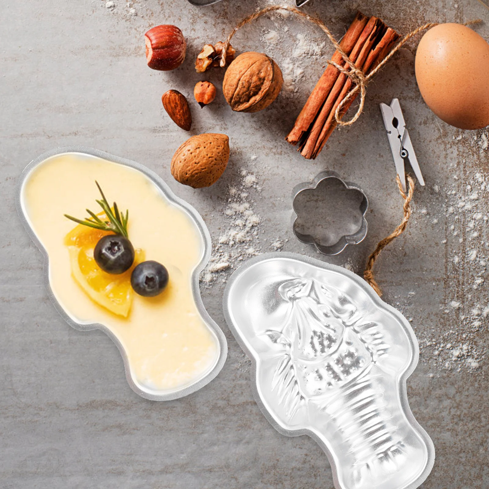 Molde de Metal antiadherente para pastel de arroz y langosta, herramienta de molde para hornear resistente al calor para gelatina, pudín, Mousse, galleta, moldes para hornear pasteles