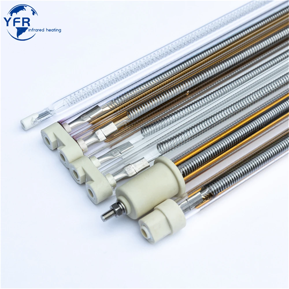 

230mm 1500W Halogen Infrared Quartz Glass Heaters, LIH 3000W, 400V, 355MM, Infrared Heating Emitter Element Lamps