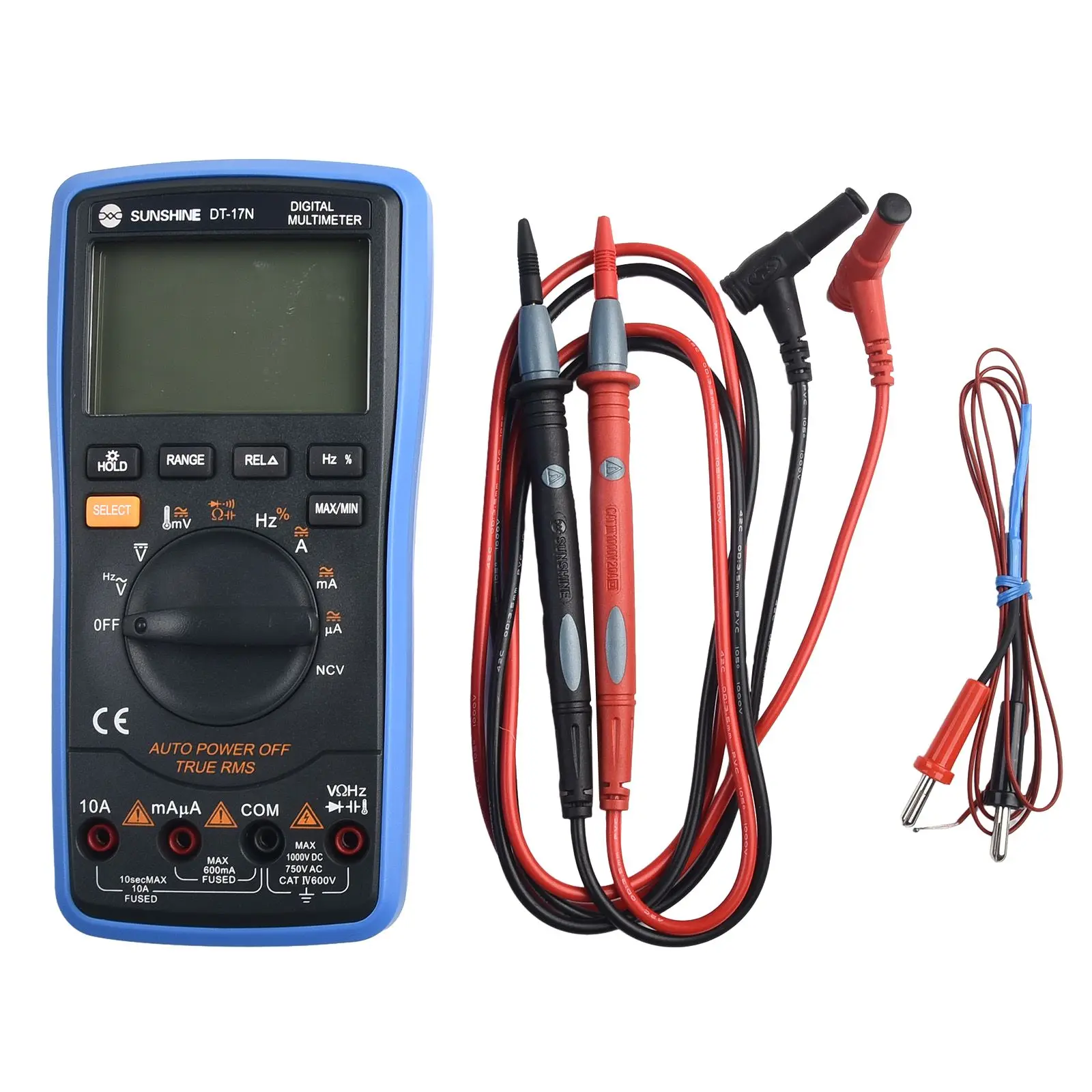 DT-17N Auto Range LCD Display Digital Multimeter Automatic Instrument Tester Voltmeter Voltage Tester Meter Multimetro