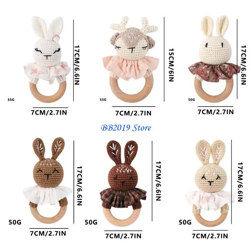 Q0KB bébé Crochet Handbell Hand