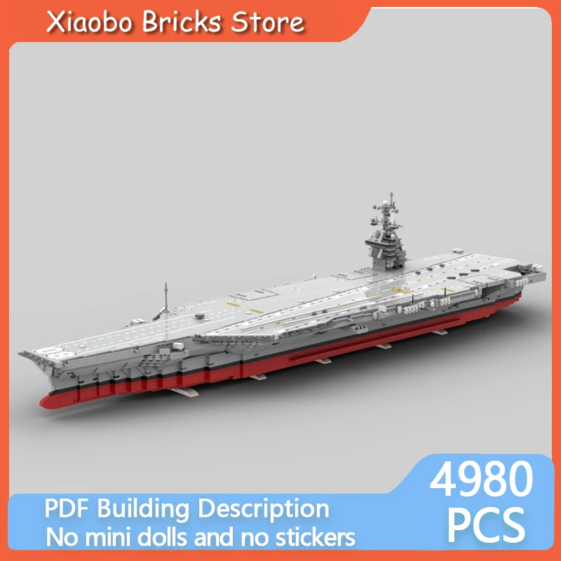 

Military Boat Model MOC Building Bricks CVN80 Naval Aircraft Carrier Modular Technology Gift Holiday Assemble Children Toys Suit