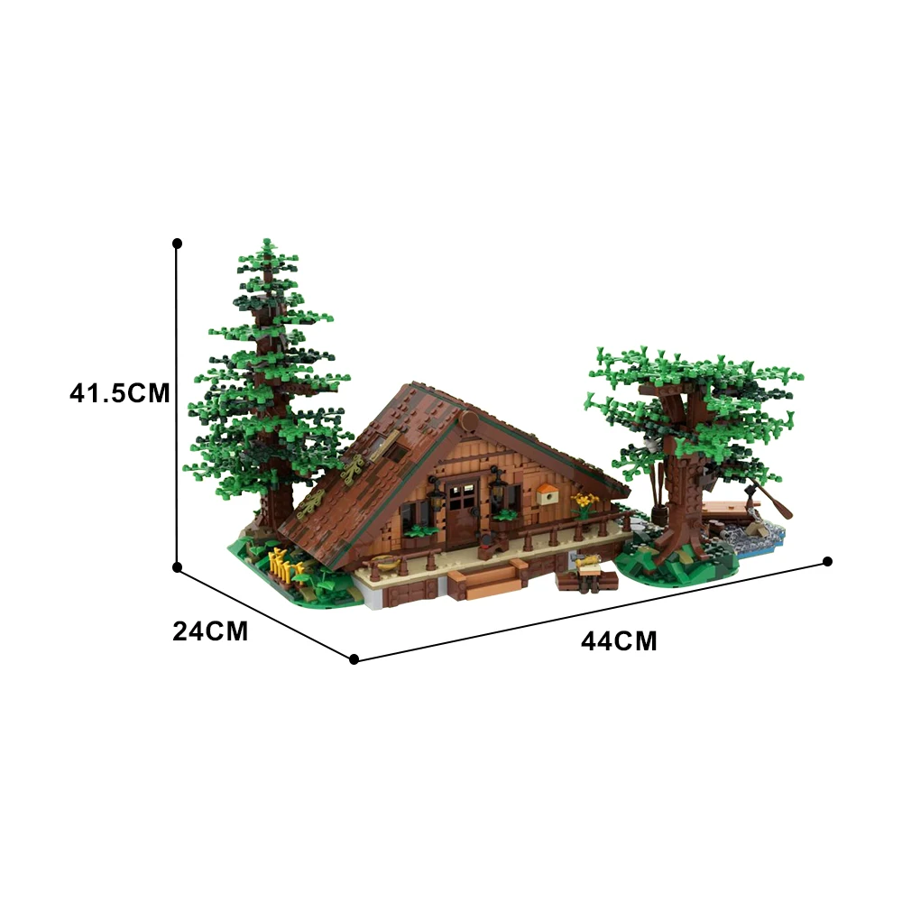 MOC 143807   Boscabine Oude Architectuur Wildernis Cottage Bouwstenen Huis Boomhut Landschap Serie Bakstenen Speelgoed Cadeau