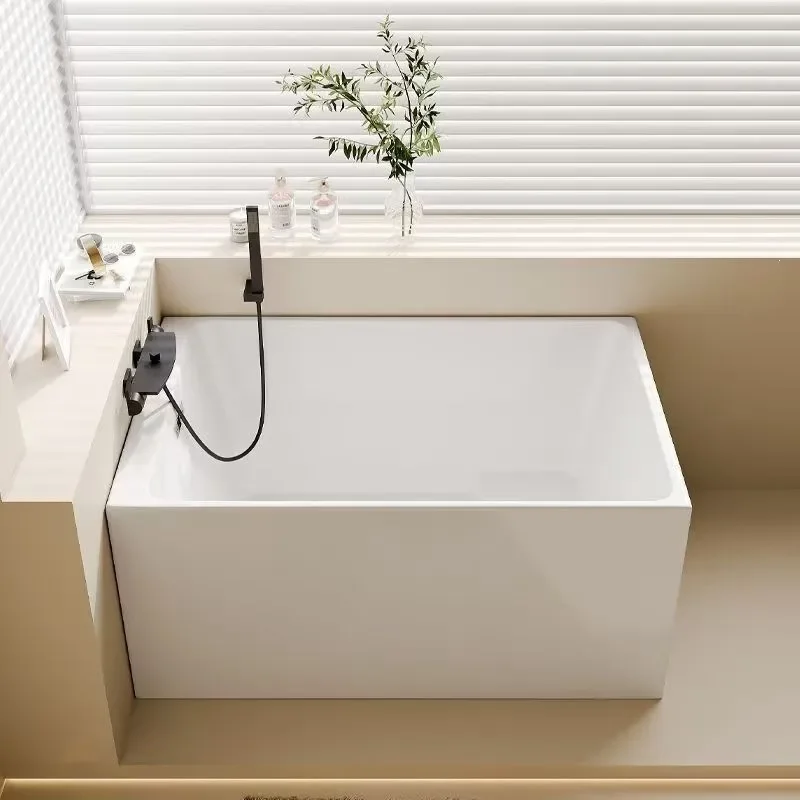 For Small Apartment Japanese Style Acrylic Deepened Integrated Molding Independent Bathtub Mini Deep Bubble Seat Soaking Tub