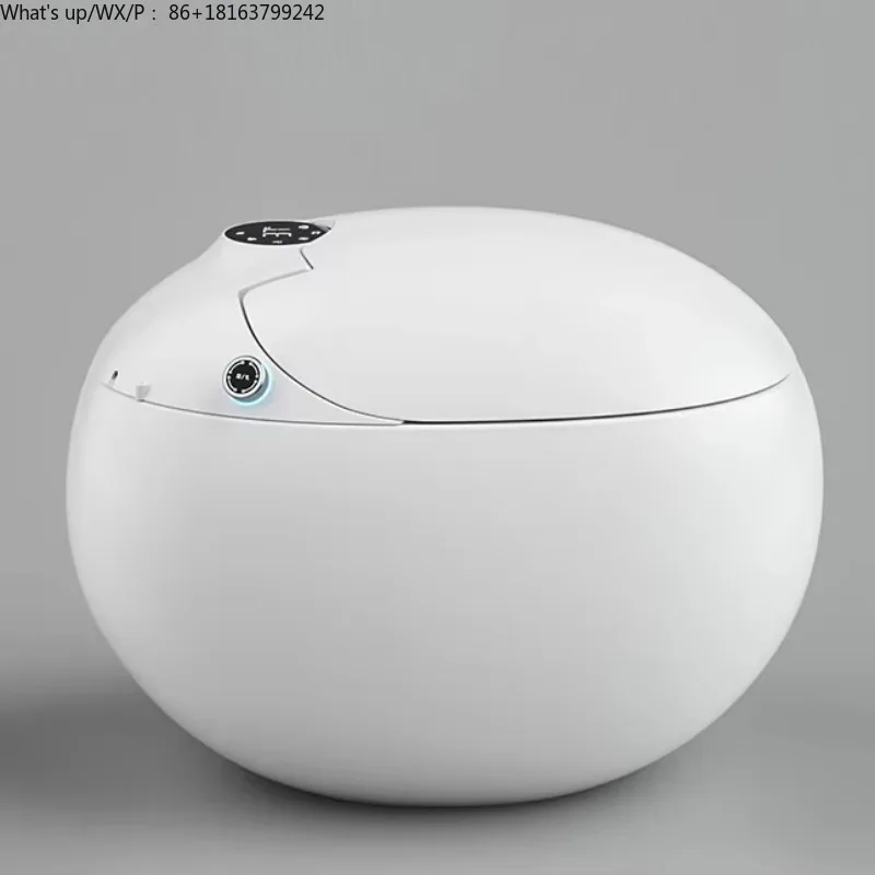 

Smart Toilet with Egg-Shaped Built-In Water Tank Fully Automatic Creative Sterilization Foam Shield Water Pressure Limit