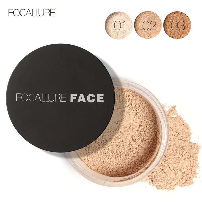 Impermeável Long Lasting Face Setting Pó, controle de óleo, pó solto, maquiagem Cosméticos, cobertura total, 9 cores