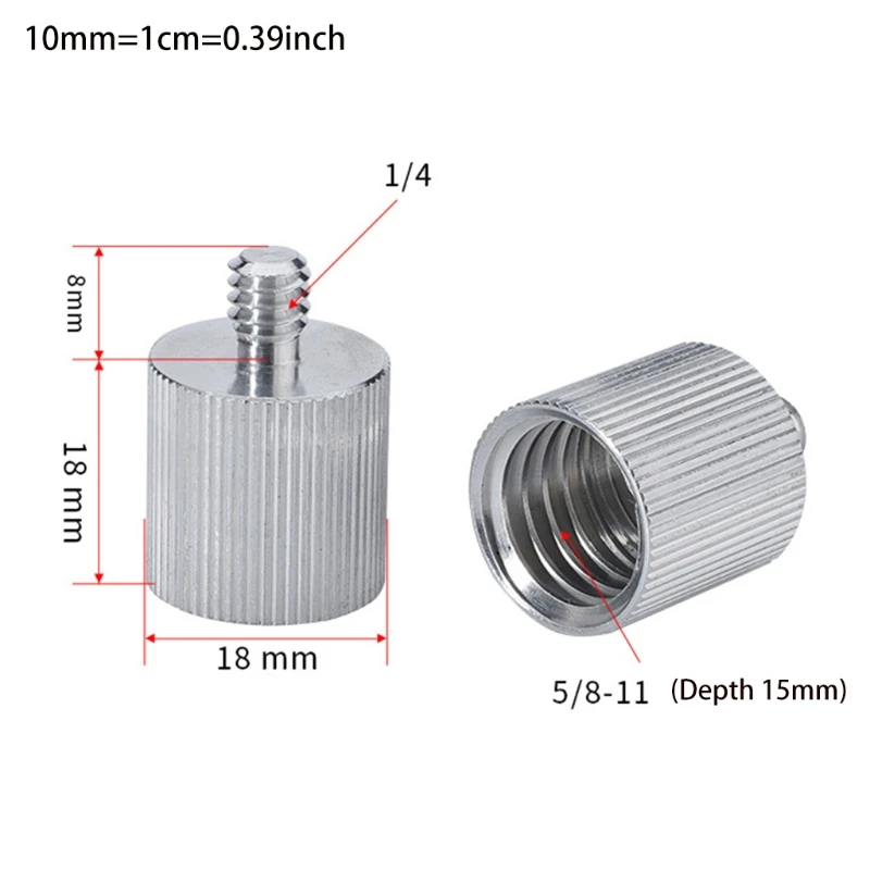 5/8 ''do 1/4" Adpater kompatybilny 4 gwint poziom lasera i dalmierz 5/8 "stojak trójnóg Mic stojak mikrofonowy