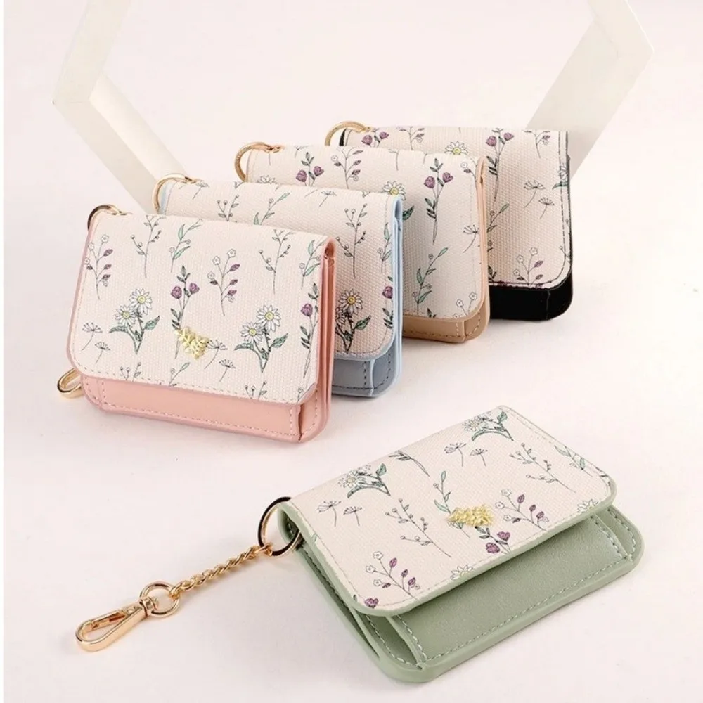 ريترو حقيبة بطاقات صغيرة المفاتيح رقيقة جدا المحمولة الأزهار حافظة للبطاقات خفيفة الوزن بولي Leather الجلود بطاقة المحفظة تخزين بطاقة الهوية البنك #2