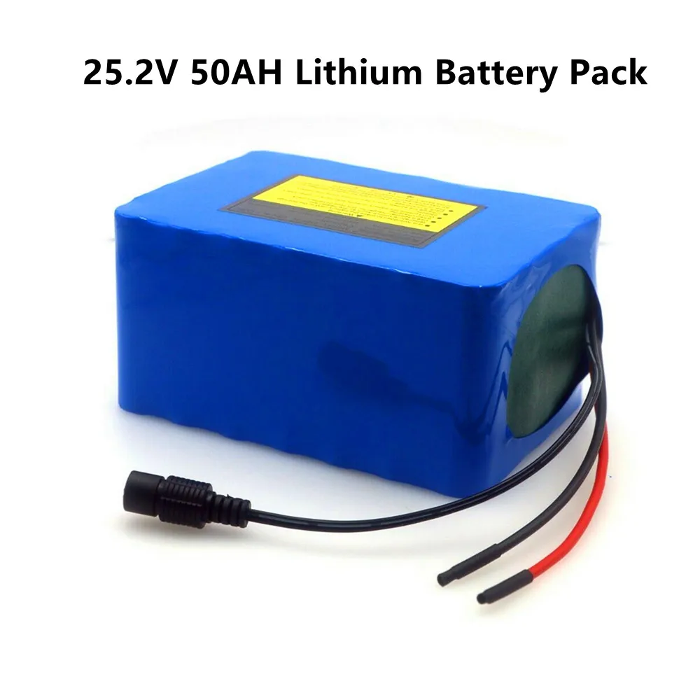 

Large Capacity Battery Pack 24V 50AH 6S6P 25.2V Electric Bicycle Scooter Wheelchair Quad Bike 18650 Lithium Battery BMS+Charger