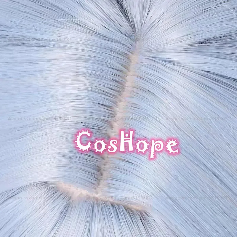 미쿠 토끼 구멍 코스프레 가발 45cm 더블 포니테일 블루 핑크 그라데이션 가발 코스프레 애니메이션 내열성 합성 가발