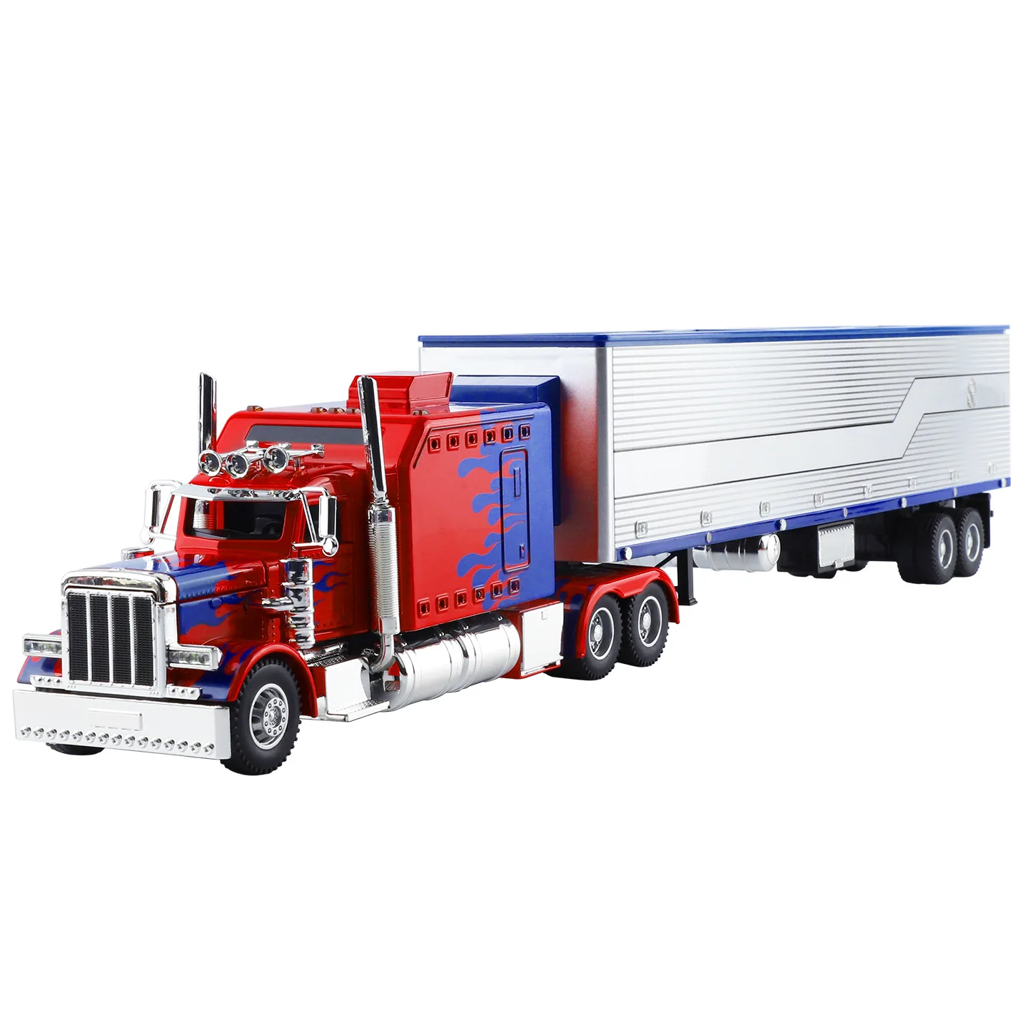 

1:24 Peterbilt 389 Heavy Truck Alloy Model Diecast Pull Back Sound Light American Truck Culture Collection Toy