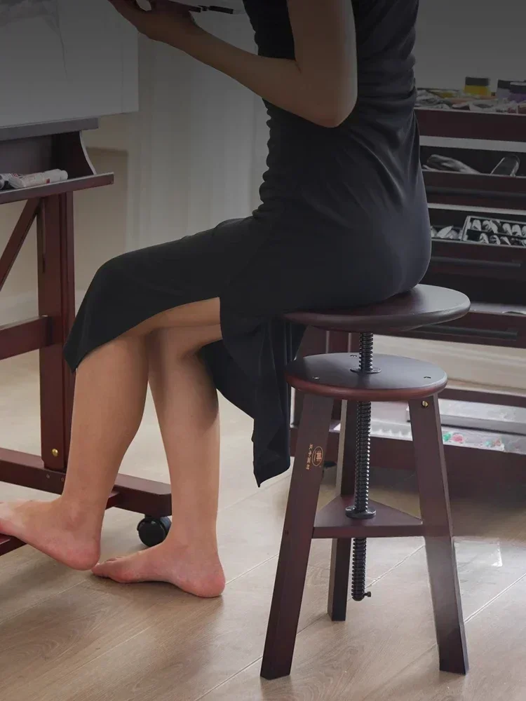 Multifunctional rotating lifting height adjustment painting stool