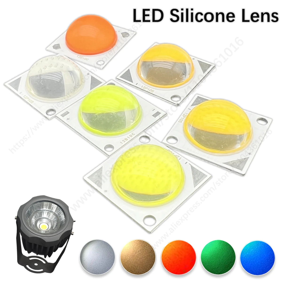LED Silicone Lens 50W COB Chip 28*28mm Protruding Head Integrated Light Source For Spotlight Bulb Floodlight Outdoor DIY Chip