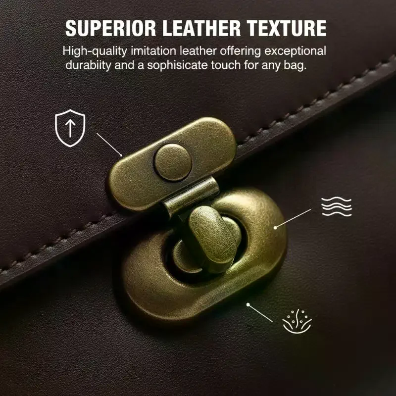 Crochet Bag Snap Closure Leather Buckle for DIY Handbag Secure Attachments Perfect for Handmade Sewing