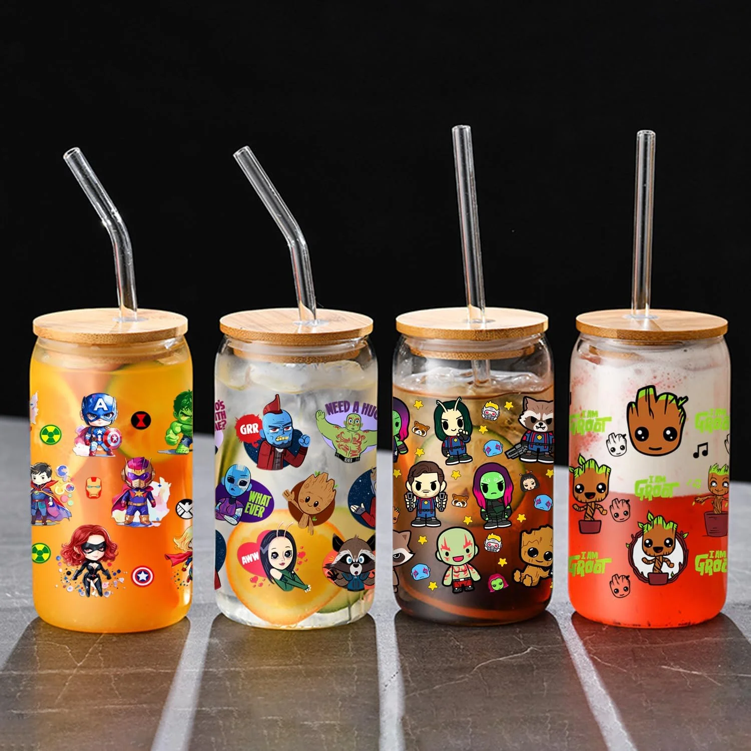 Neue 15 Designs Beliebte TV-Serien Sesam Cartoon Elmo Bert 16oz UV DTF 3D Aufkleber Folien Wraps Glasdosen Becher Bastel-DIY-Geschenk – Detail 1