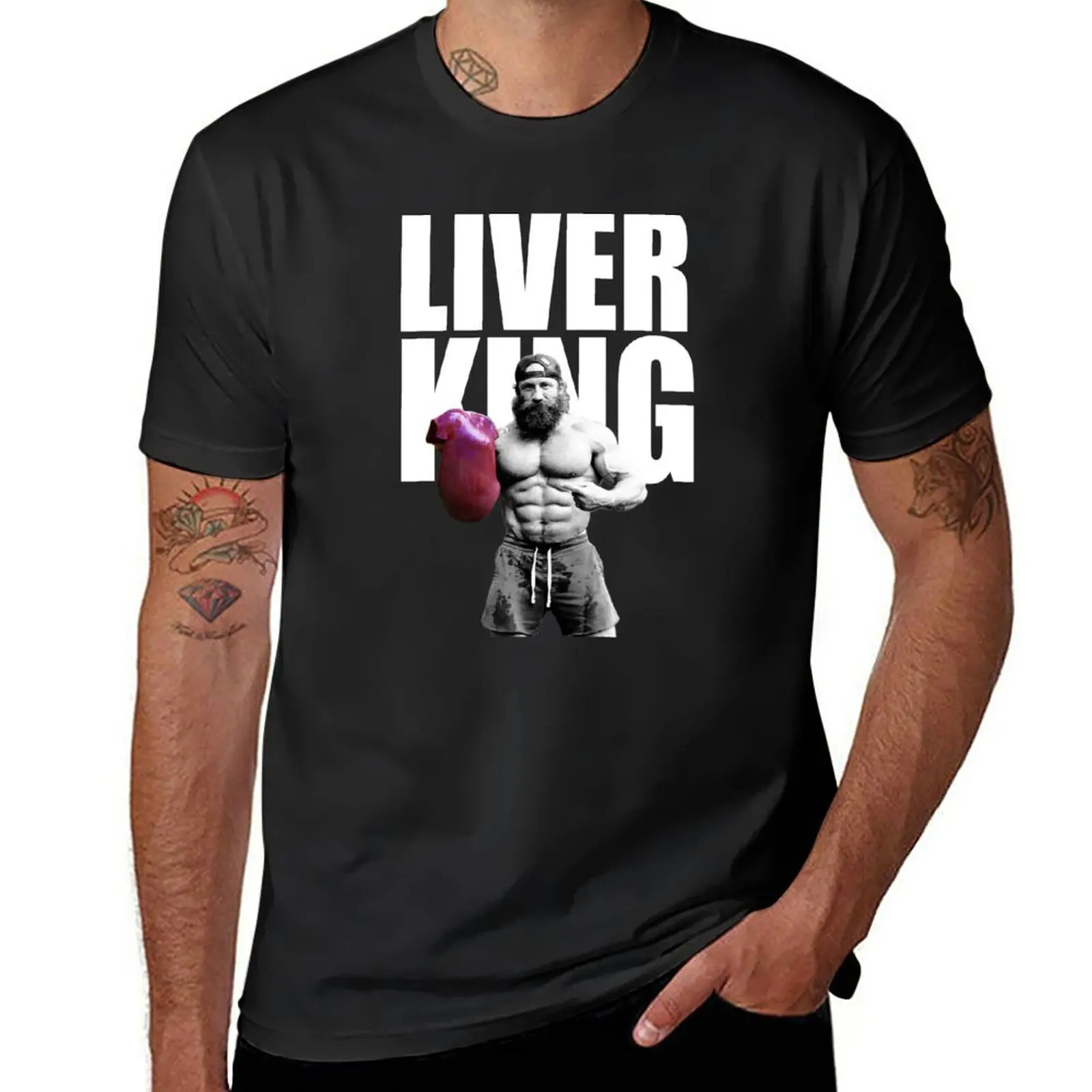 

New The Liver King T-Shirt oversized t shirts vintage t shirt Anime t-shirt T-shirts for men cotton