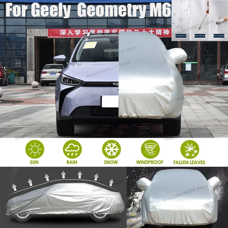 

For Geely Geometry M6 Auto Anti snow Anti dust Sunscreen Anti-uv Anti peeling paint And Anti Rainwater 210t car cover Car cover