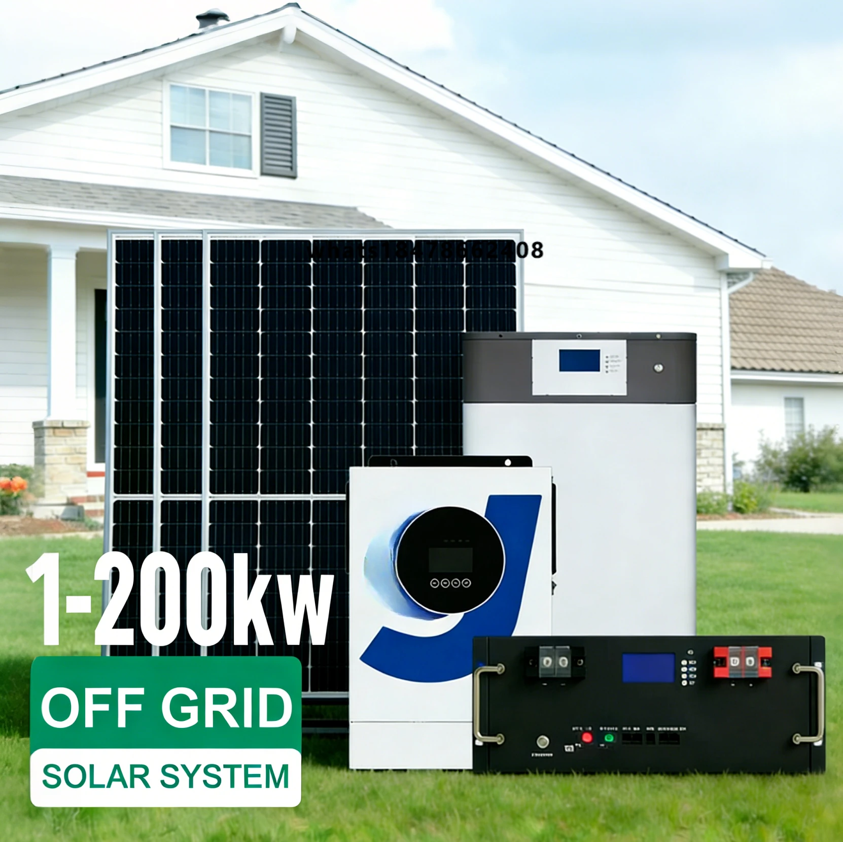 Complete 11kW Off-Grid Solar Power System with 30kWh LiFePO4 Battery Storage & 7.7kW Solar Panels Home Energy Solution