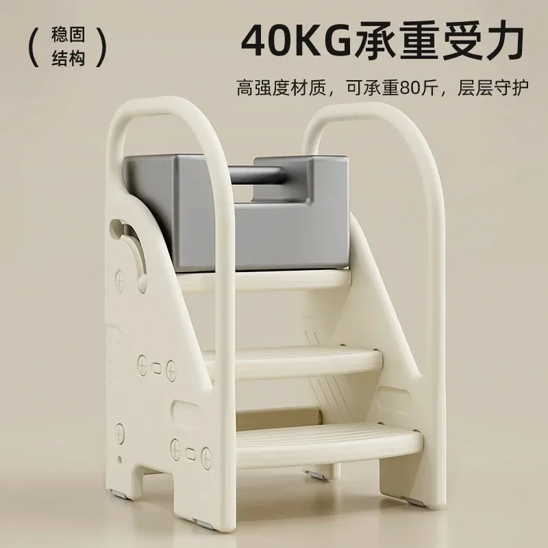 Escalera multifunción para el hogar, taburete plegable portátil, taburete, escaleras de baño, escaleras plegables antideslizantes, escalera para niños