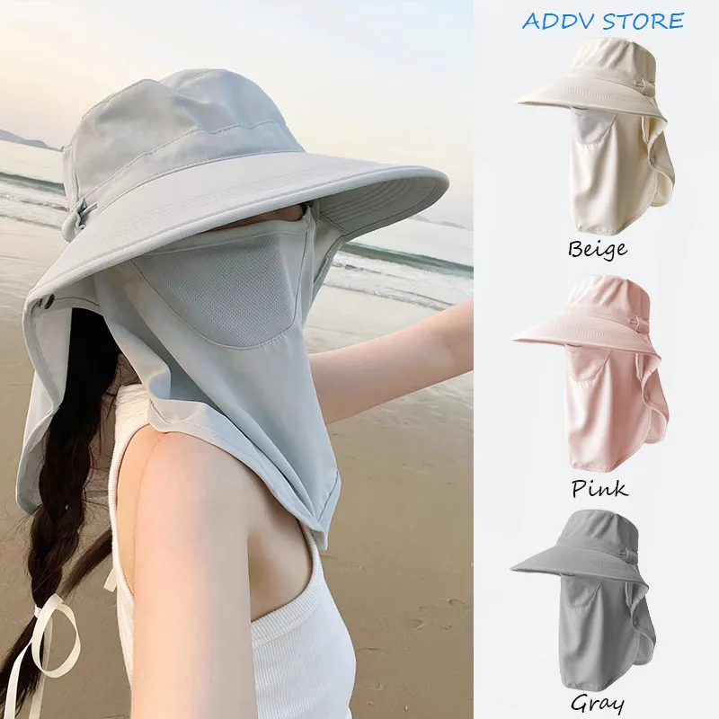 

Full Protection Functional Sun Hat for Men Women Breathable Face Neck Sun Hat UV Outdoor Travel Camping Sun Fishing Bonnet Gorro