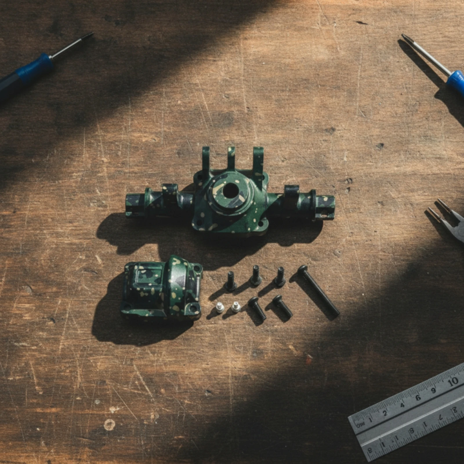 Front and Rear Axle Housing Aluminum Metal Axle Housing with Screws Replacement Part Sturdy Lightweight for Hobbyists