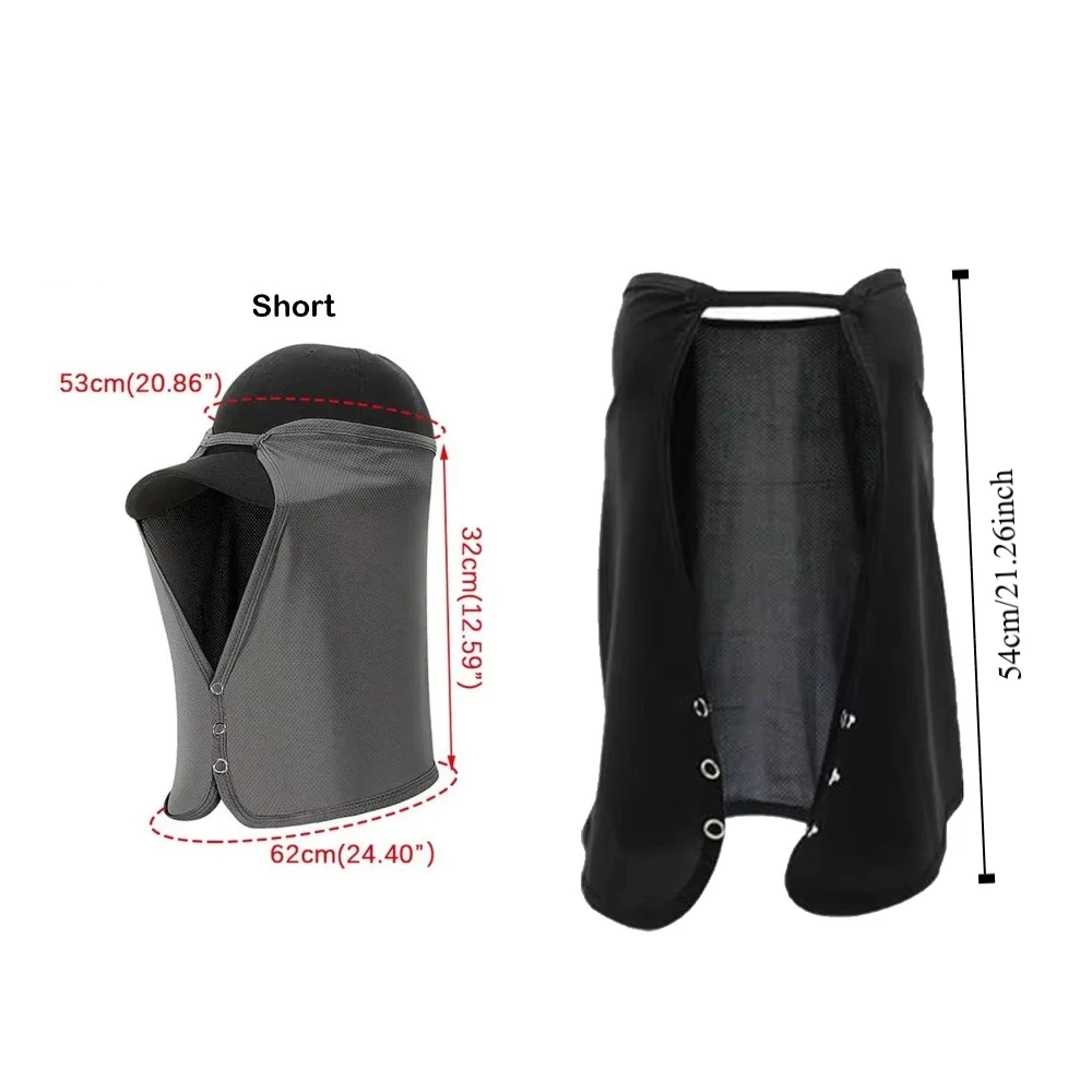 

Breathable Solid Color Ice Silk Sunscreen Mask Quick Drying Shawl Cycling Scarf Scarves Neck Protector Face Veil Hiking