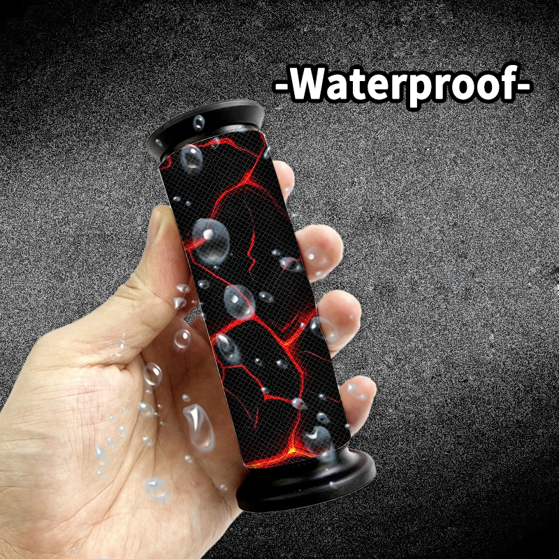 2PCS Crack Motorcycle Grip Stickers Diamond Pattern Waterproof Anti Slip Stickers for Modified Electric Bicycles and Scooters