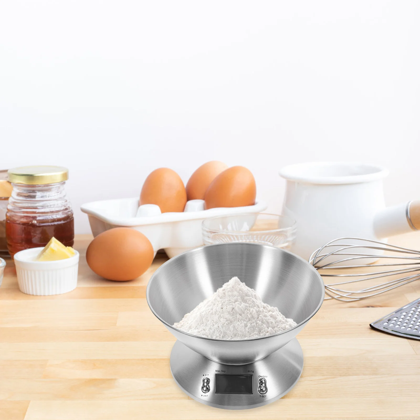 

1Set Electronic Food Scale Stainless Steel Small Kitchen Scale High Precision Weight Measuring Baking Cooking Gadget