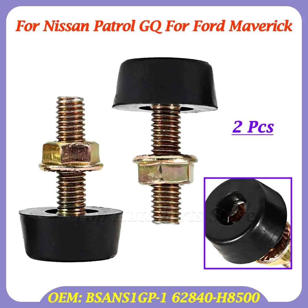 2 Pcs For Nissan Patrol GQ For Ford Maverick BSANS1GP-1 62840-H8500 Bonnet Adjuster Bump Stop Auto Accessories