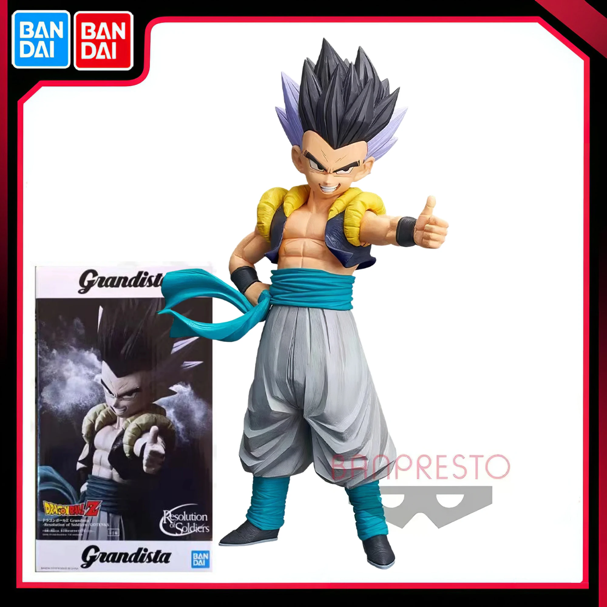 

Babdai Original Banpresto Japan Anime Dragon Ball Z GROS Grandista Nero 19CM Gotenks PVC Action Figure Collectible Model Toys