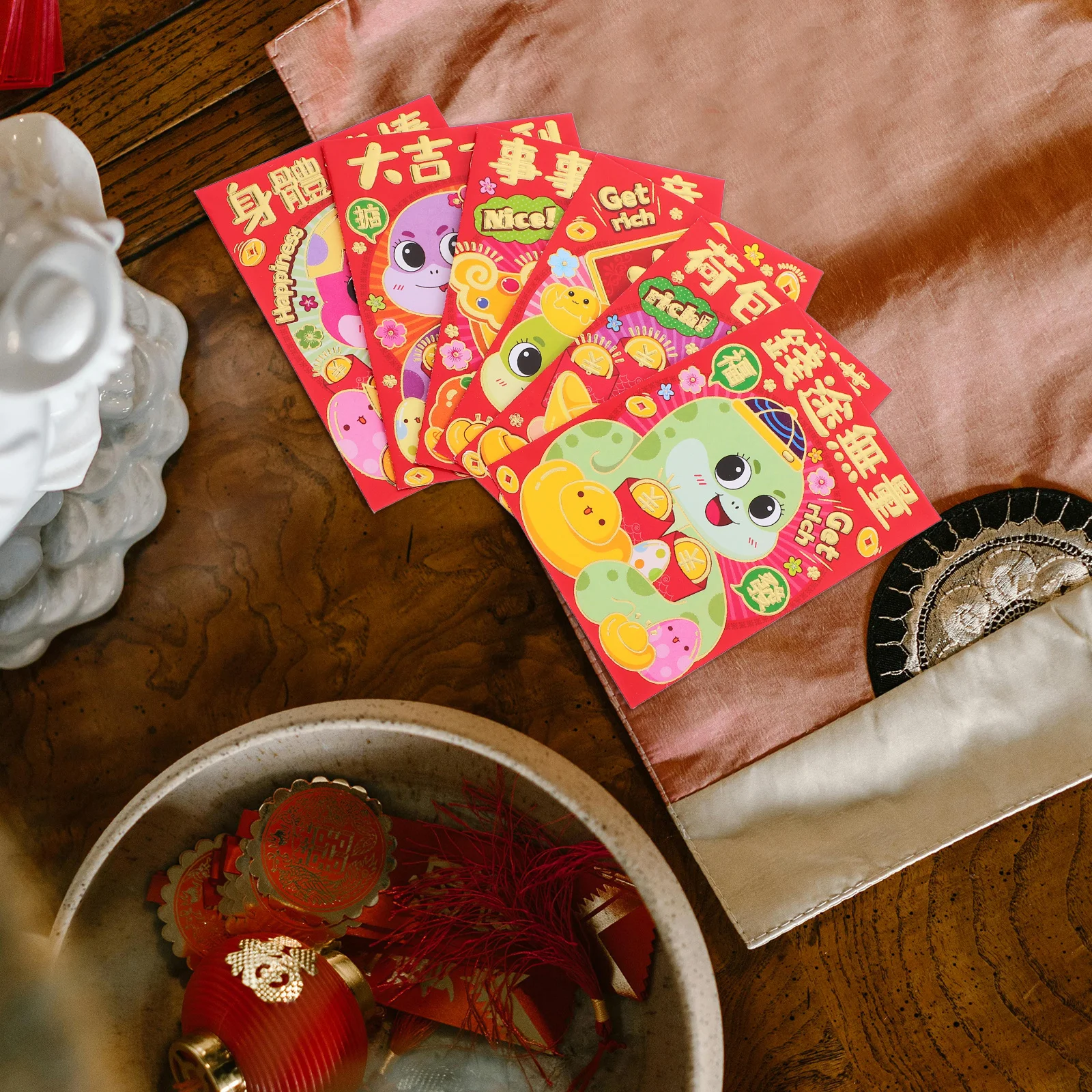 

36 Pcs Cartoon Red Envelope New Year's Hongbao Lai Feng Creative Chinese Envelopes