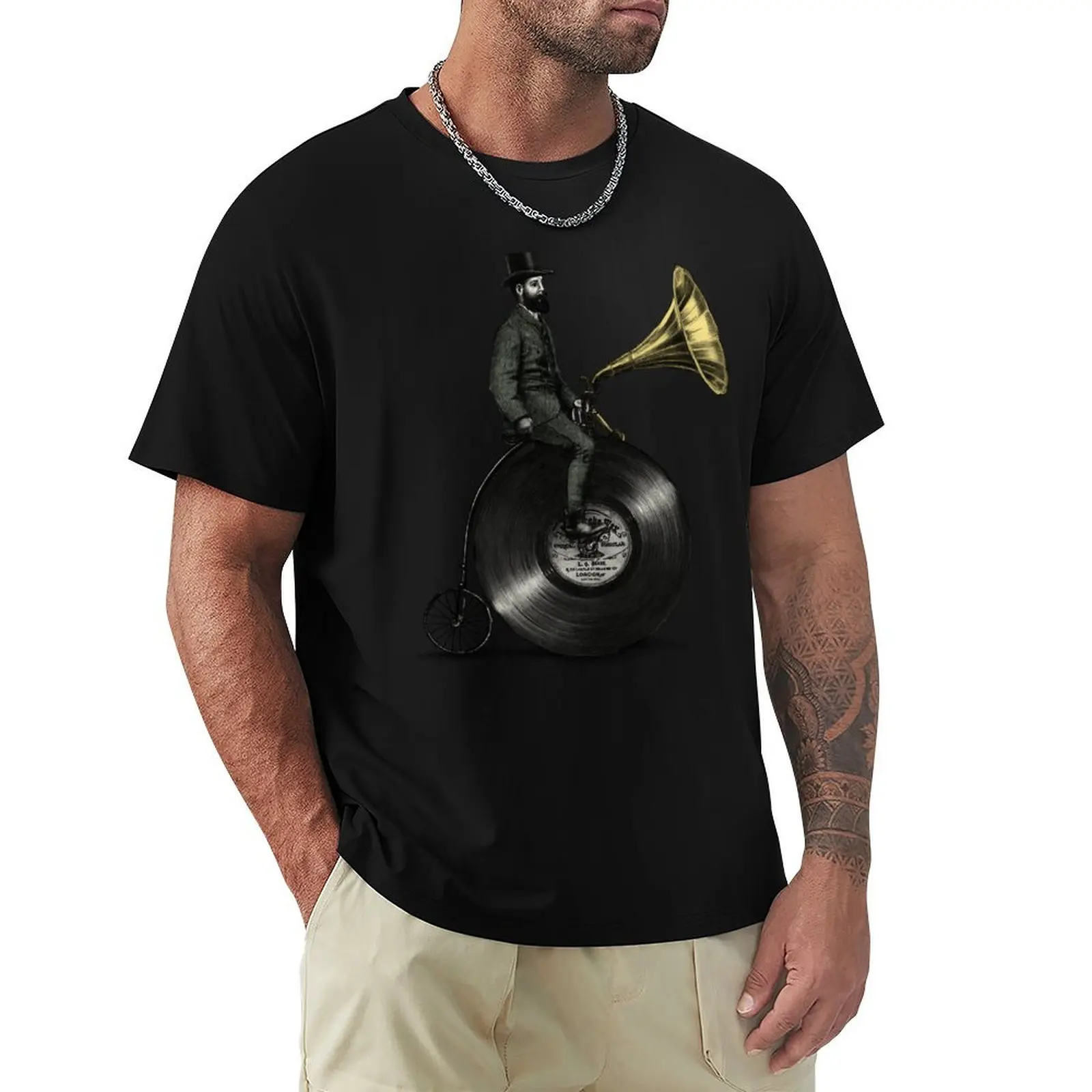 Music Man (color option) T-Shirt Casual Graphic Print Tee