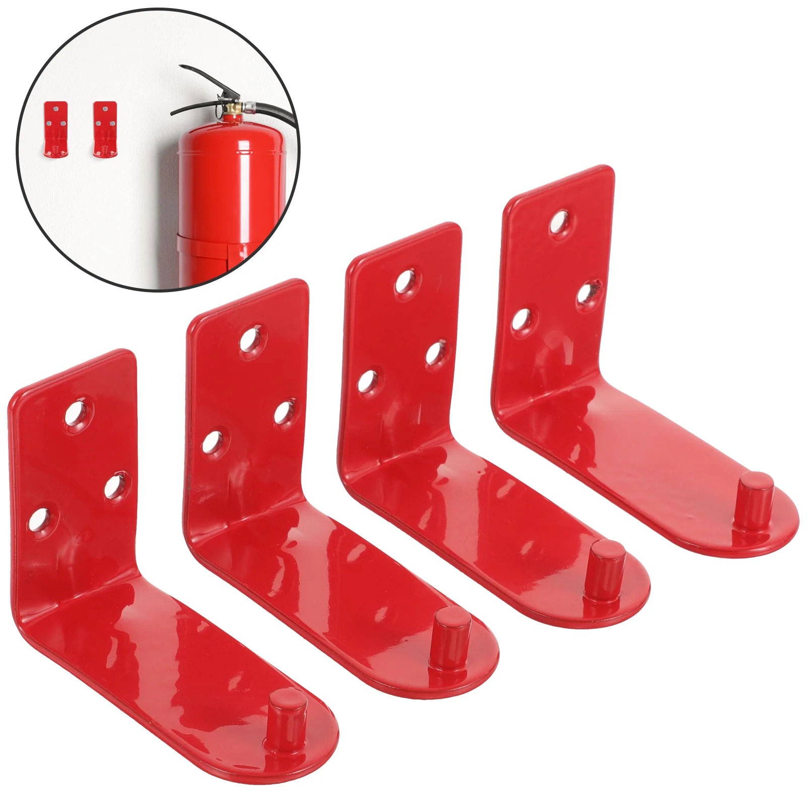 4 Pcs Fire Extinguisher For Home Fire Extinguisher Bracket Wall Holder Heavy-duty Mount Hook Plastic Hanger