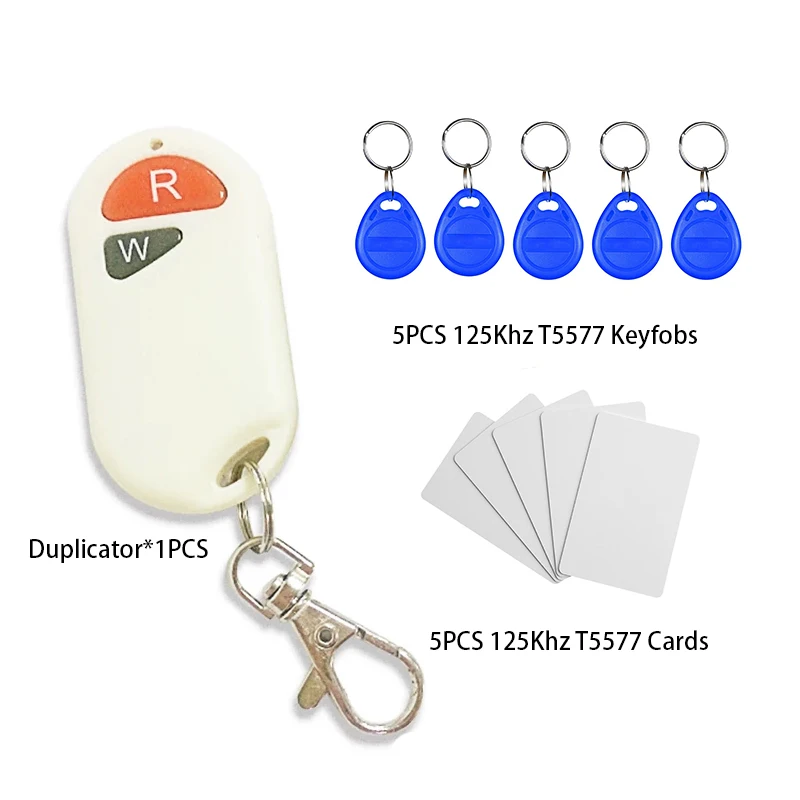 Мини-ридер Rfid-карт, писатель, копир, идентификационные метки, программатор со световым индикатором, 125 кГц, EM4305 T5577, брелок для ключей, дубликатор