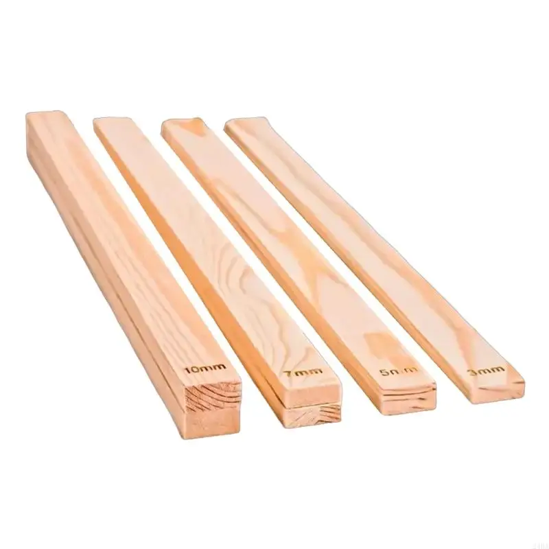 24BA 8Pcs 3/5/7/10MM Ceramic Clay Board Guide Pine Strips Rulers Ceramic Tool Rolling Clay Cutting Guide Rails