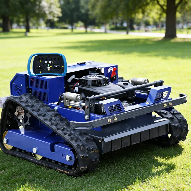 

Customized remote-controlled lawn mower for grass base, tracked all-terrain, zero-rotation grass crusher