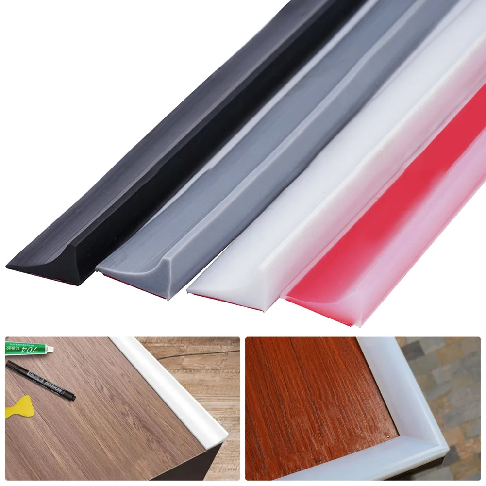 1PCS Water Barrier Transparent,Grey,black,white Bathrooms Kitchens Retention Strip Dry &Wet Separation Silicone Seal Strip