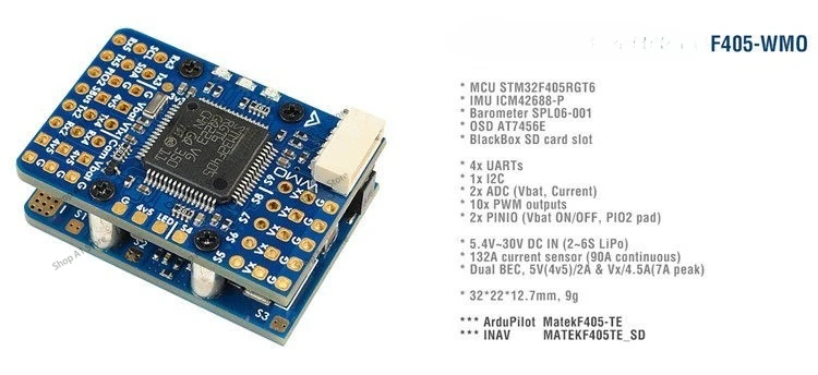 UAV high-performance multi-functional flight controller F405-WMO